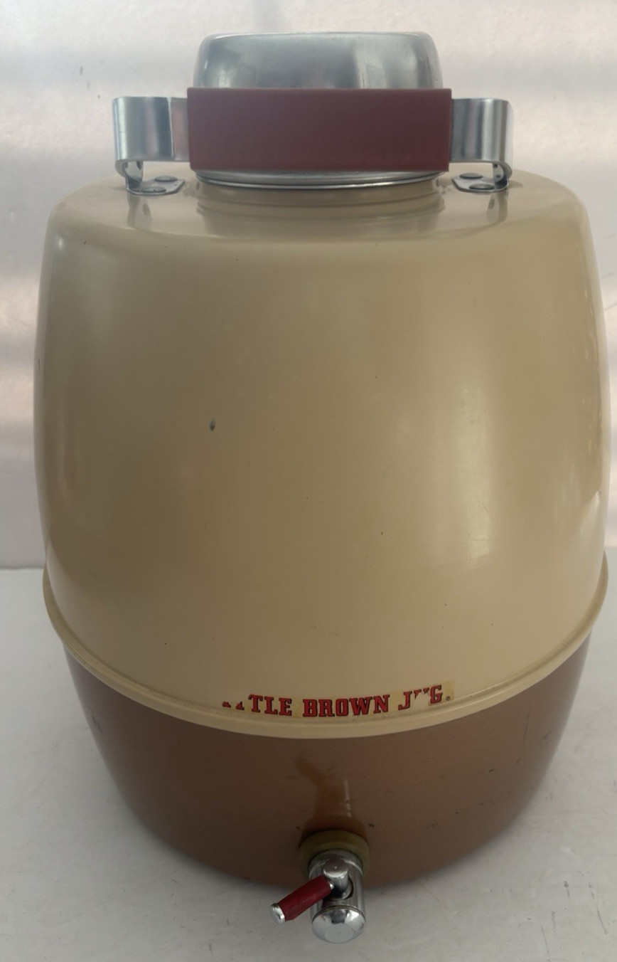 Vintage Little Brown Jug Picnic Thermos/Coolerw/Spigot Brown Beige