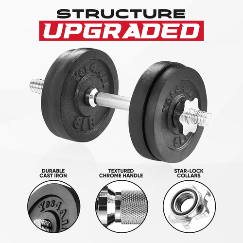 Set de mancuernas ajustables con discos conector para ejercicio y entrenamiento - Picture 4 of 12