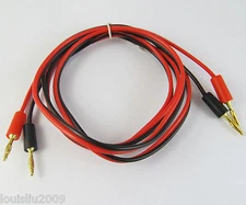 1set 2mm Gold Banana Plug to 2mm Banana Plug Dual 2mm Banana Plug Test Cable 1M