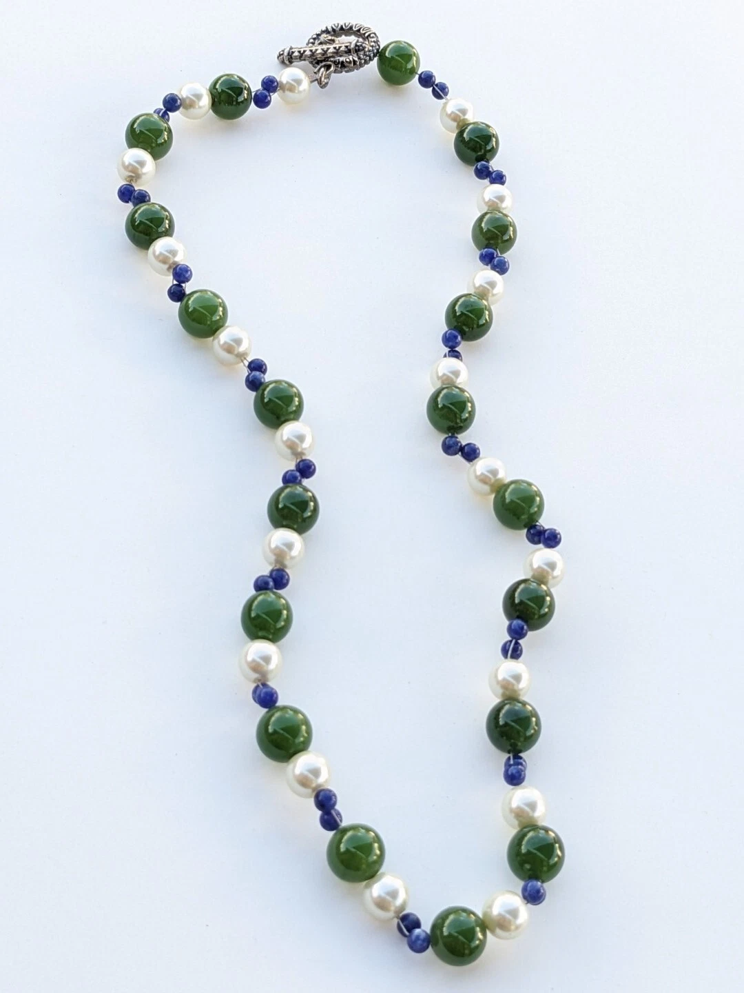 VETEMENTS Collana Interruttore Argento Malachite Laps & Perla 20