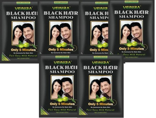Veinira Black Hair Dye Shampoo Man Womens Dark Brown colour Ladies Natural Beard - Picture 6 of 11