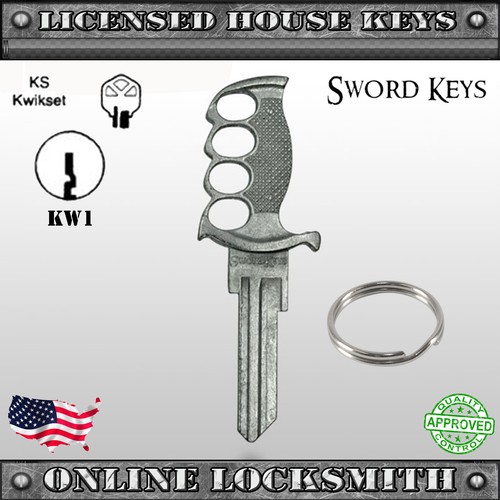 Neuer ungeschnittener 3D Schwertschlüssel / Messerschlüssel - Rohling Kwikset Keyway Made in USA KW1 / KW10 - Bild 1 von 2