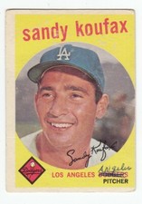 Sandy Koufax Vintage 1959 Topps ML Baseball Card # 163