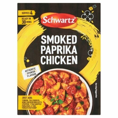 4 x Schwartz Räucherpaprika Huhn Rezept Mix 28g MAI 2027 - Bild 1 von 2