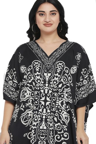 Women Kaftan Casual Maxi Dress Kimono Sleeve Evening Gown Beachwear Sundress - Picture 149 of 452