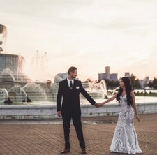MERMAID WEDDING DRESS WITH SEQUIN DESIGN