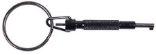 Black 3" Swivel Standard-Issue Easy Grip Aluminum Handcuff Key w/ Split Ring