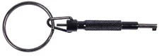 Black 3" Swivel Standard-Issue Easy Grip Aluminum Handcuff Key w/ Split Ring