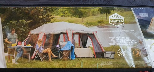 Core LED 10 Personen beleuchtetes Sofortkabinenzelt mit Vorzelt, Zweiraum Campingzelt - Bild 2 von 7