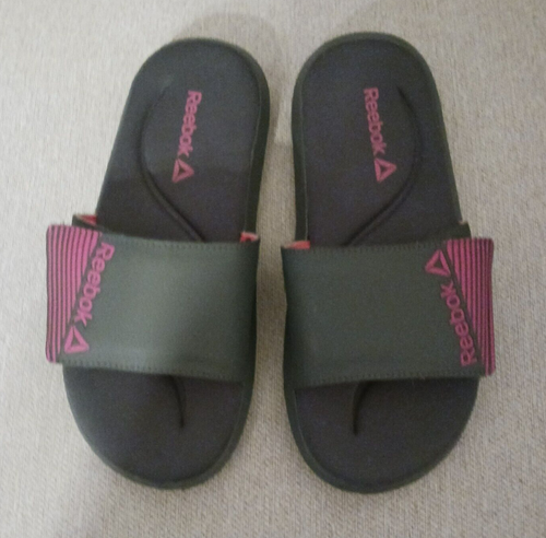 Reebok Damen verstellbare Memory Foam Pantoletten grau Größe 7. - Bild 3 von 5