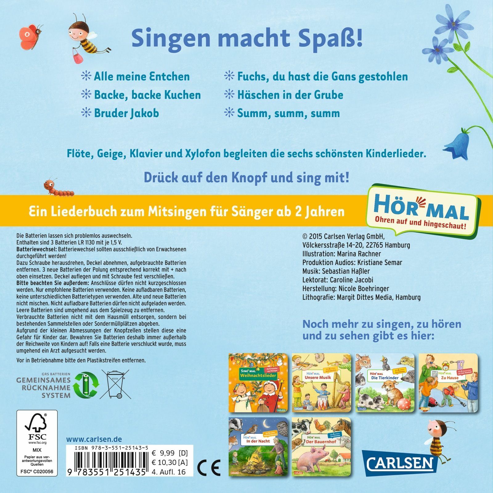Thumbnail - Marina Rachner / Sing Mal: Erste Kinderlieder