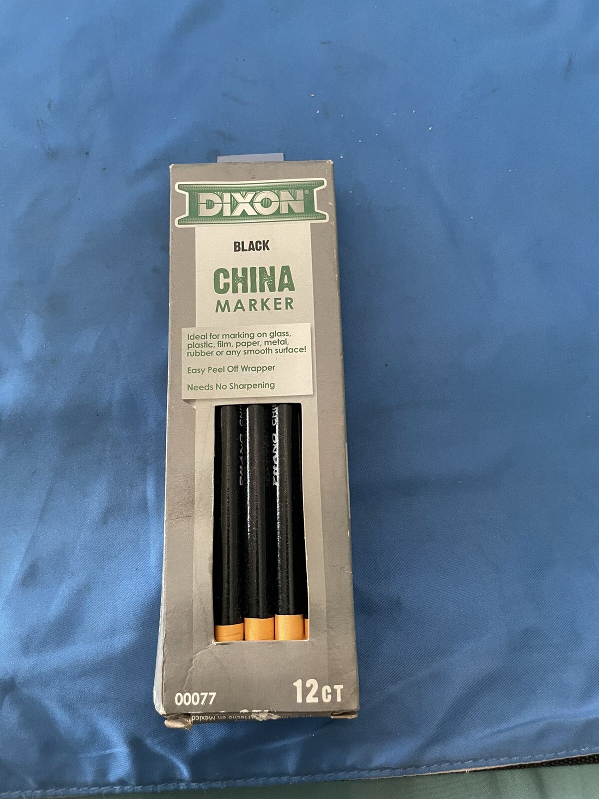 Dixon Phano Bold Tip China Markers Black 00077 Pack of 11-image