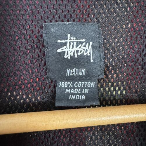Vintage Stussy Mens Long Sleeve Cotton Button Up Flannel Shirt Size Medium - Picture 3 of 19