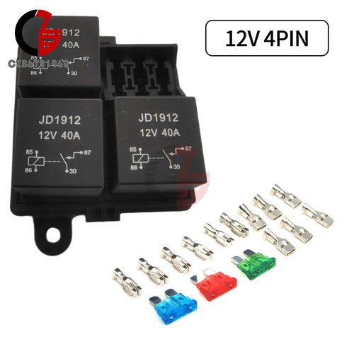 Relé universal para automóvil camión DC12V combinación gratuita de 3 vías 4/5 pines soporte de fusibles relé - Imagen 17 de 19