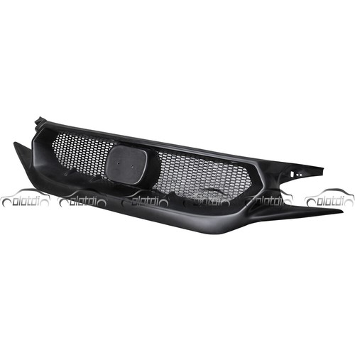 FRP JS Style Mesh Front Center Grille For 2016-2022 Honda Civic 10th FK7 FK8 FC1 - Foto 2 di 9