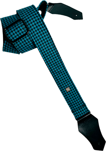 GITARRENRIEMEN GET'M GET'M FLY HÜHNERFUSS BLAU UND SCHWARZ - Bild 1 von 2