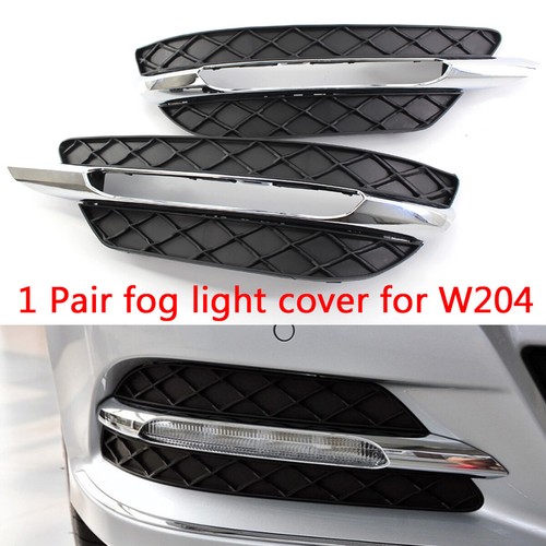 2X cubierta de rejilla con luz antiniebla para Benz Clase C C 250/300/350/C63 AMG 2012-2015 - Imagen 2 de 11