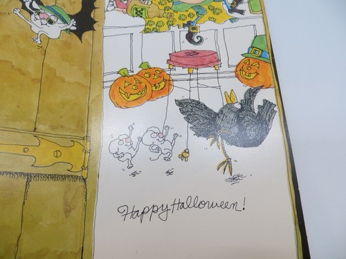 Vintage Halloween Grußkarte 1978 Hi Brows Vampir Klopfen Klopfen Witz AGC RAR - Bild 7 von 11