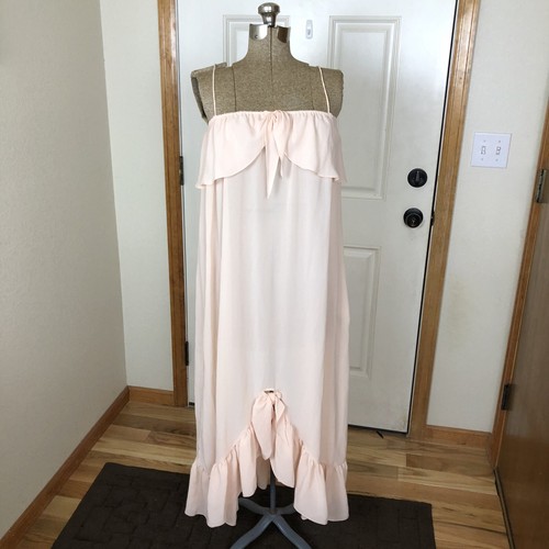 Vintage 1970s Bonnie Strauss Peach Dress