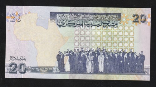 π±πΎ Libya, 20 Dinars, 2009, UNC *, p 74Β , BANKNOTE - Picture 2 of 2