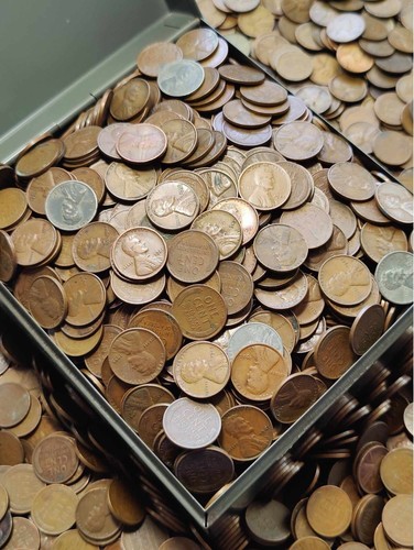 LOT of 1,000 (20 ROLLS) Unsearched Lincoln Wheat Cents 1c U.S. Estate Coin Lots - Picture 10 of 14