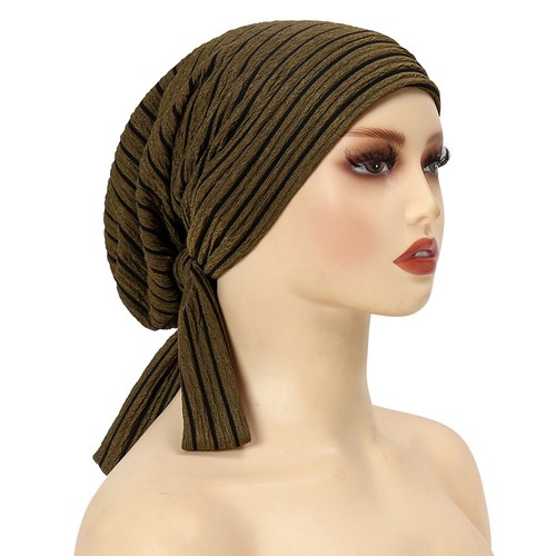 Women Chemo Cap Long Tail Hair Loss Muslim Hijab Turban Hat Head Scarf Wrap Arab - Picture 6 of 33