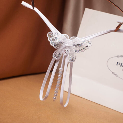 Damen-Tanga Aus Spitze Perlen- Und Paillettenunterwäsche Höschen Dessous > - Bild 16 von 20