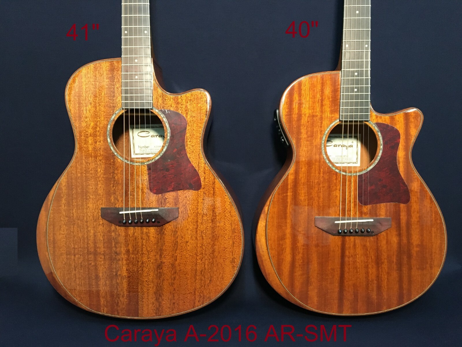 Caraya Solid Mahogany Top Acoustic Guitar,MP3 Player/Recorder |A-2016 AR-SMT 41|