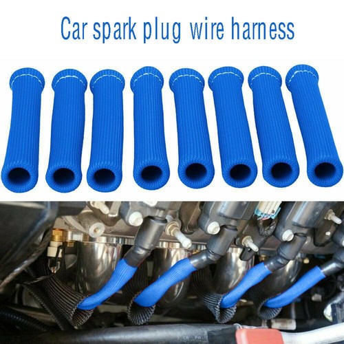 8PCS Heat Shield Protector Spark Plug Wire Boots Insulator Sleeve Protect Boot - Picture 3 of 7