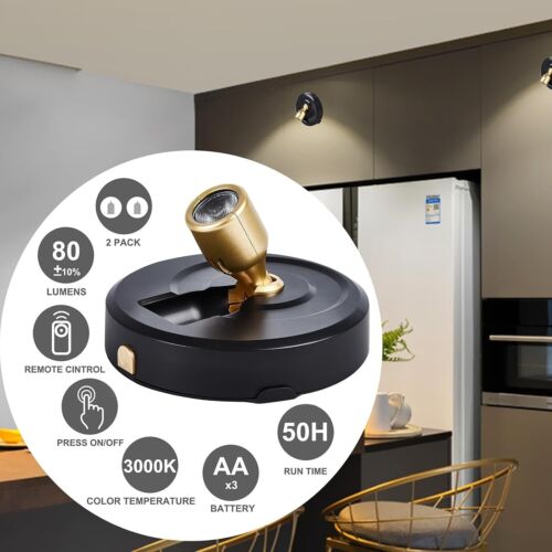 Led Wireless Spotlight Battery Operated Lights With Remote Control Dimmable Mini - Picture 3 of 6