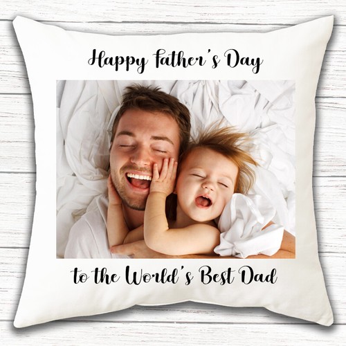 Personalised Photo Fathers Day Gift Pillow Sofa Cushion Cover Custom Print 0002 Personalised Photo Fathers Day Gift, Best Custom Sofa Cushion Covers