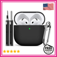 For Airpods 4 Case Cover 2024 with Cleaner Kit,Soft Silicone Protective Case for
