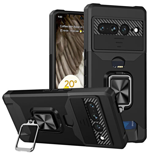 For Google Pixel 9 Pro XL/8 Shockproof Rubber Card Wallet Ring Stand Case Cover - Picture 12 of 19