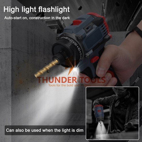 Thunder Tools 21V Multifunction Electric Screwdriver 55Nm Torque Brushless Motor - Picture 9 of 48