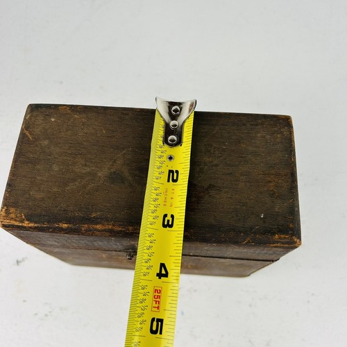 Antique Wooden Cigar Box Bayuk Philadelphia Longfellow primitive dovetail READ - Imagen 12 de 14