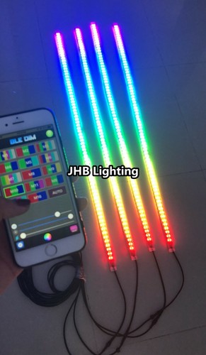 Remote Bluetooth Ctrl 4FT Double Row Dream CHASING Flow LED Strips x4Lights KIT - Picture 12 of 21