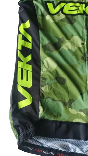 New Mens Pro Vision Short Sleeve Cycling Sport Full Zip Khaki Top - Picture 4 of 8