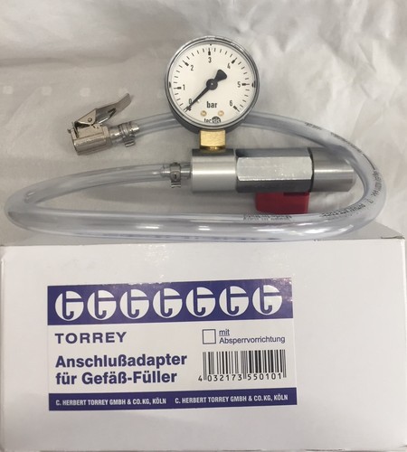 Gefäßfüller inkl. Anschlußadapter für Gefäßfüllflaschen MIT Absperrvorrichtung - Bild 3 von 4