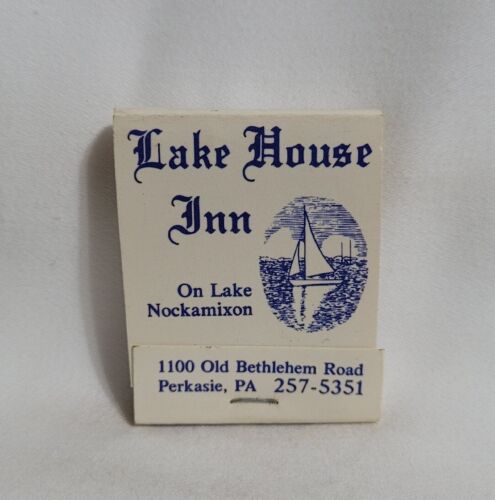 Vintage Lake House Inn Perkasie Lake Matchbook Nockamixon PA Advertising Full