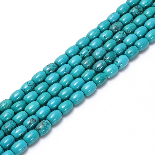 Blau Grün Türkis Fassform Perlen Größe 5x7 mm 7x9 mm 15,5"" Strang - Bild 2 von 2