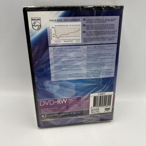 Philips Blank DVDs x11 R 4.7GB 120 Min New - Afbeelding 2 van 2