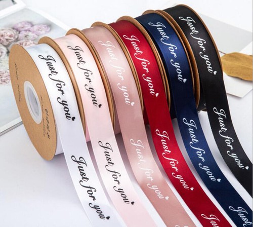 "Just for you" Printed 25MM 1/2/4/5M Party Xmas Gift BoX wrapping Ribbon red - Picture 12 of 17