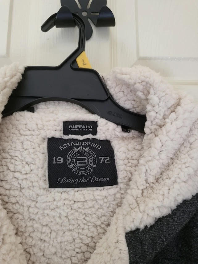 Buffalo David Bitton Hombre Manga Larga Sherpa Vellón Cremallera-XL-NUEVO Foto 2 de 4