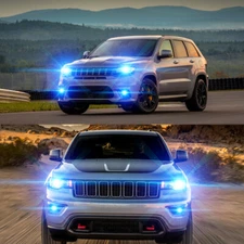 For Jeep Grand Cherokee 2019 2020 2021 combo LED Headlight Hi/Low Beam+Fog Light