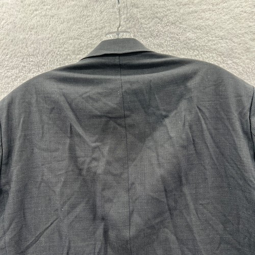 DKNY Blazer Jacket Mens 44 R Gray 44x32 Wool Job Suit Sport Coat Top Work Classy - Picture 16 of 16