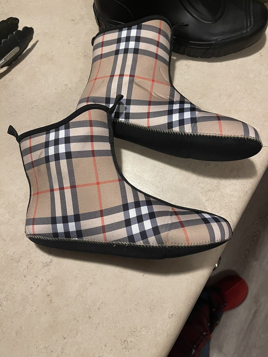 Vintage Check Neoprene and Rubber Rain Boots | eBay