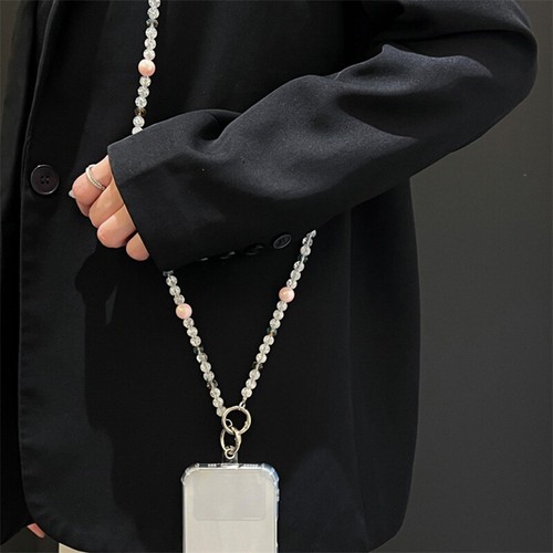 Universal Crossbody Phone Lanyard Crystal Bead Anti-lost Neck Rope Phone Strap - Zdjęcie 11 z 12