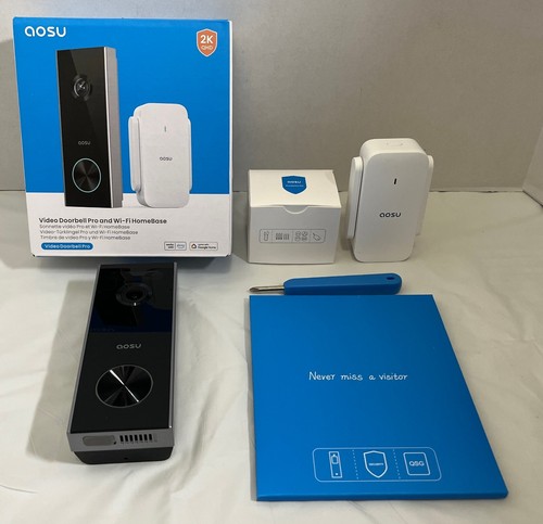 AOSU Doorbell Video Camera Battery-Powered Wireless WiFi Chime 2K QHD Smart Home