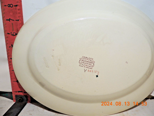 COLONIAL WEDGWOOD PLATTER- HARLECH PATTERN , IMPRESSED AND PRINTED MARKS - Picture 3 of 3