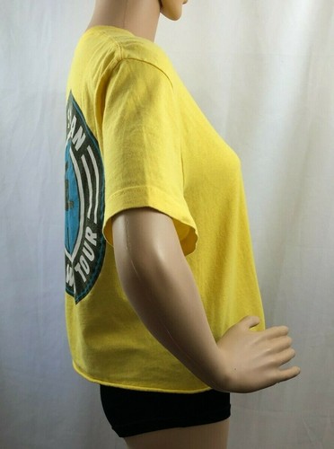 Gelbes Damen T-Shirt, Ed Sheeran Divide World Tour, Trim-Rollsaum, Größe M - Bild 3 von 11